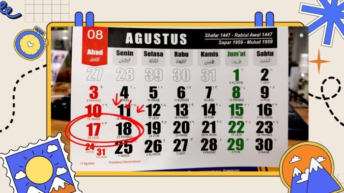 Jadwal Libur Tambahan Agustus 2025, Cek Tanggal Long Weekend dan Hari Cuti Bersama